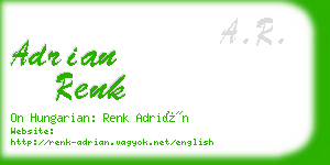 adrian renk business card